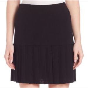 Theory Darella Prosecco Pleated Mini Skirt In Black small